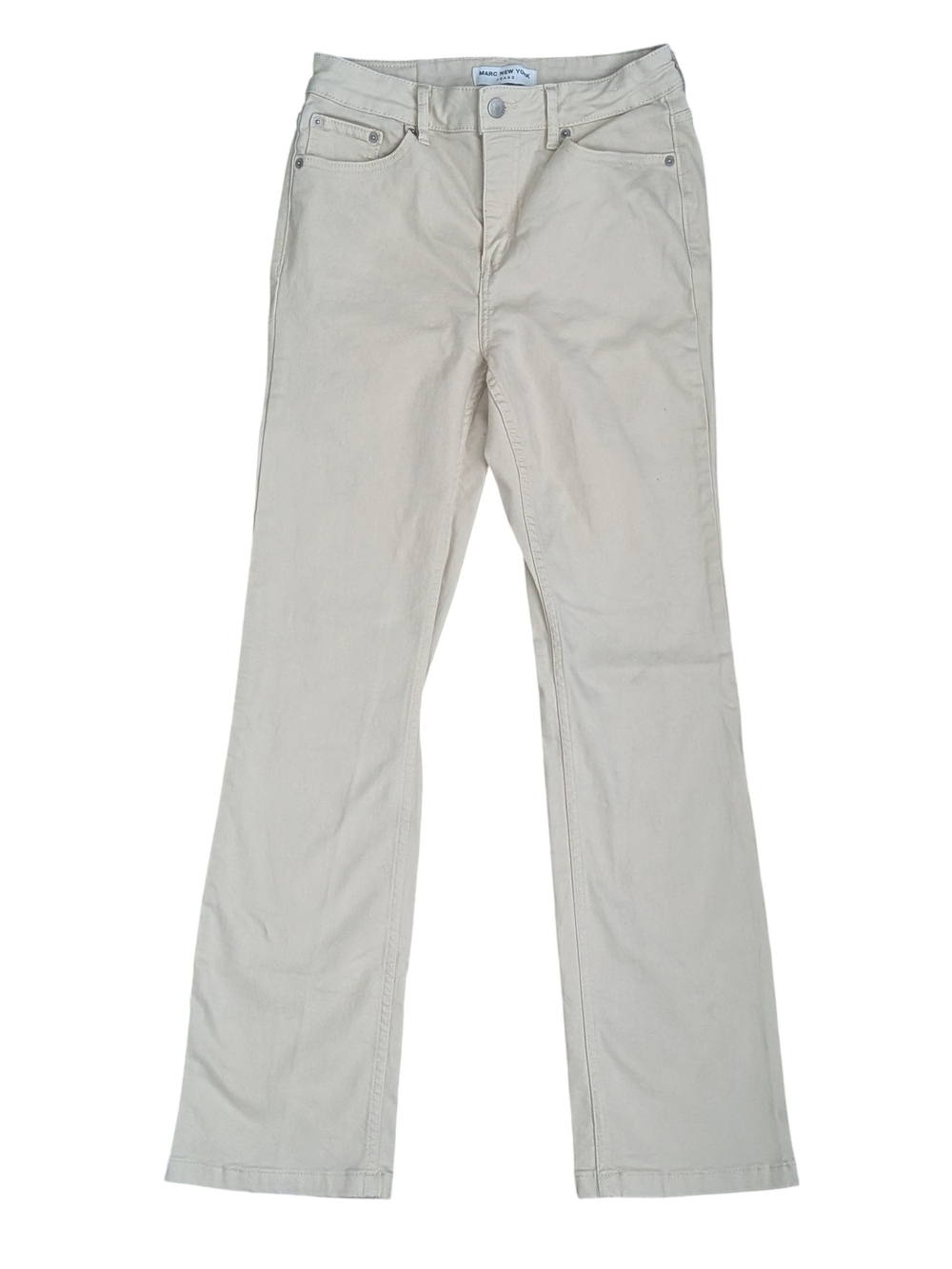 Marc New York Women's High Rise Straight Leg Jeans in Cream